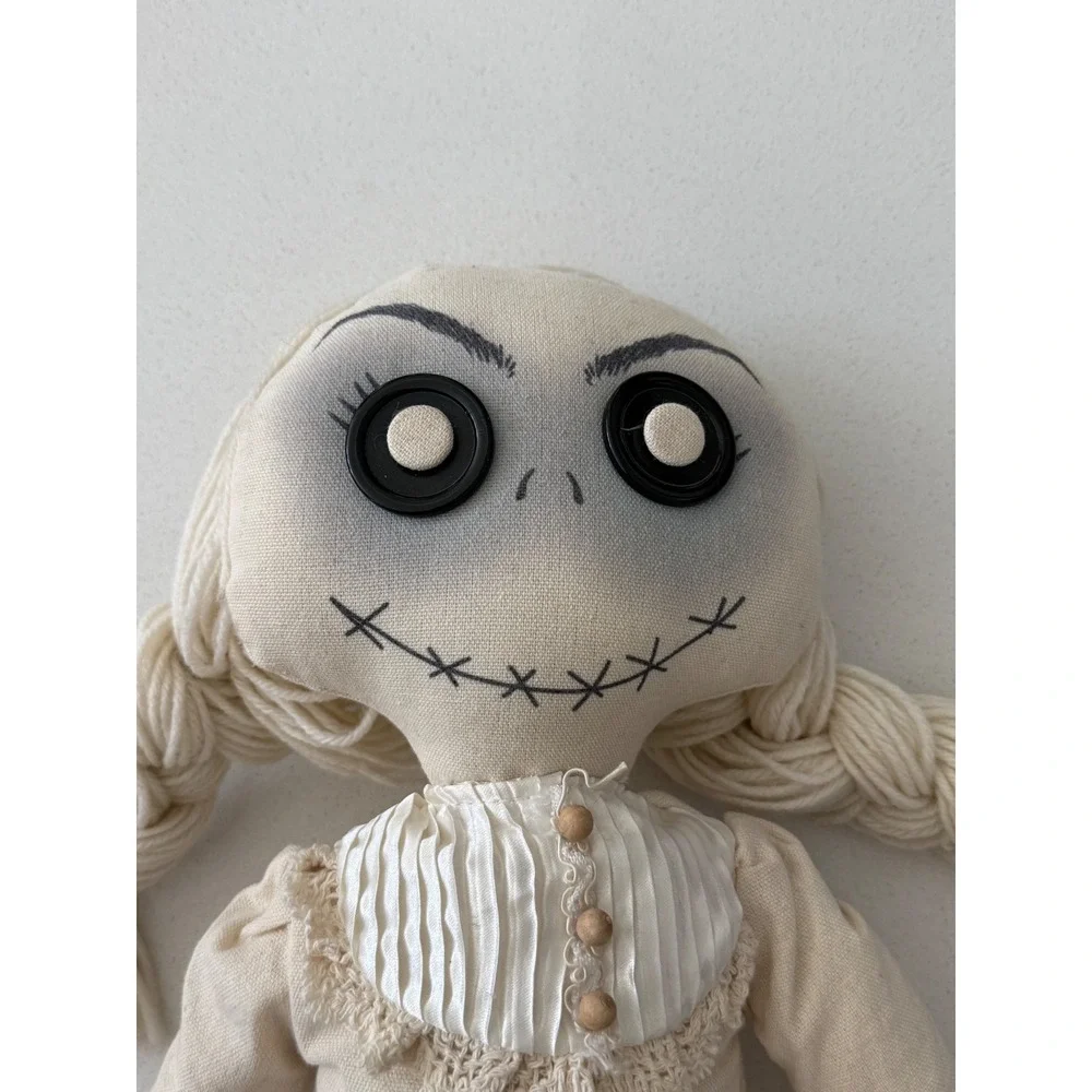 Debi Lilly Design Creepy Goth Standing Doll Halloween Decor Cream‎ Victorian